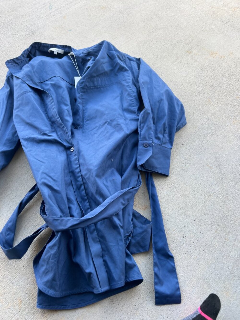 NWT Vince oversized belted shirt‎ tunic size small - Picture 6 of 14